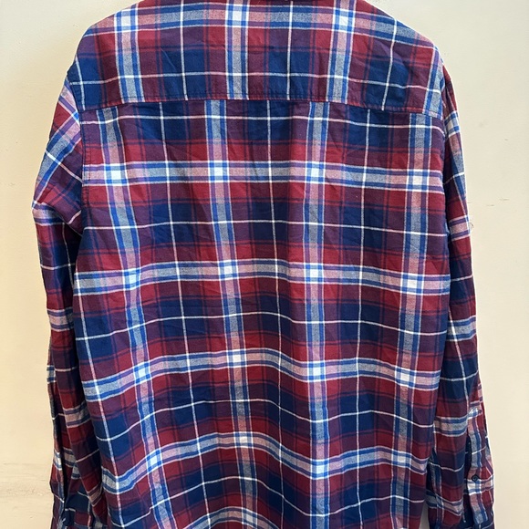 Fox Buffalo Plaid Flannel Shirt Men’s Large Button Front - Picture 4 of 5